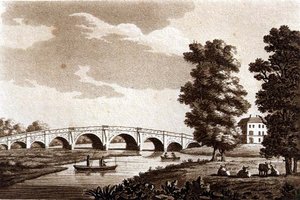 Walton Bridge, Surrey, illustrazione da 