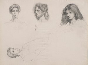 Schizzo di teste femminili da Samuel Isham