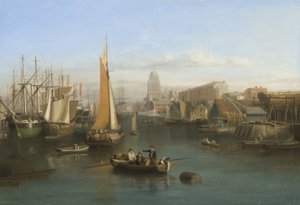 St Mary Redcliffe e Redcliffe Parade dal ponte di Prince Street, c.1826 da Samuel Jackson