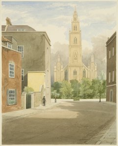 Chiesa di San Paolo, Portland Square, da Surrey Street da Samuel Jackson
