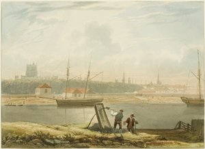 Vista sul Porto Galleggiante, c.1825 da Samuel Jackson