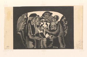 Gruppo di figure in un arco da Samuel Jessurun de Mesquita (signed by artist)