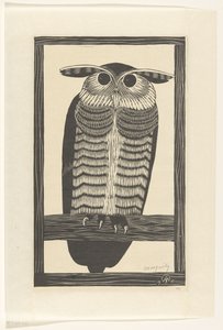 Gufo reale da Samuel Jessurun de Mesquita (signed by artist)