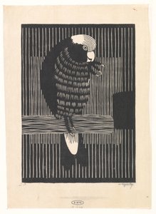 Cacatua rosato da Samuel Jessurun de Mesquita (signed by artist)