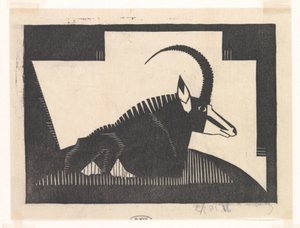 Antilope sable da Samuel Jessurun de Mesquita (signed by artist)