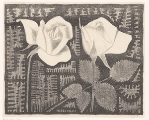 Due rose da Samuel Jessurun de Mesquita (signed by artist)