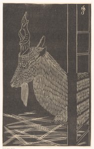 Capra Markhor (Cervo seduto in una gabbia) da Samuel Jessurun de Mesquita