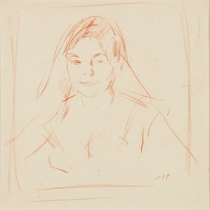Ragazza con velo da Samuel John Peploe
