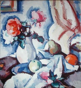 Rose in un Vaso Bianco