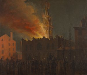 Incendio della Masonic Hall, Chestnut Street, Filadelfia, Pennsylvania da Samuel Jones