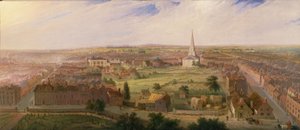 Birmingham dalla cupola della Chiesa di San Filippo, 1821 da Samuel Lines
