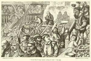 Mentre andava, continuava a leggere intensamente il suo libro da Samuel Luke Fildes