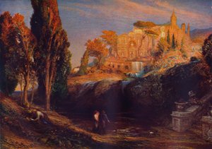 Emily e Valancourt al castello Le Blanc: Lady Foix sente dal Dr Foix, I misteri di Udulpho da Samuel Palmer