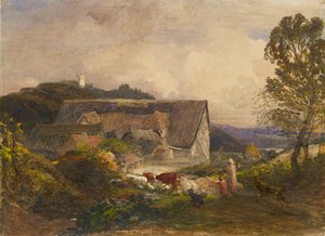 Cortile della fattoria a Princes Risborough da Samuel Palmer