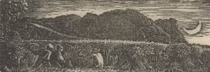 Raccolto sotto una Luna Crescente da Samuel Palmer