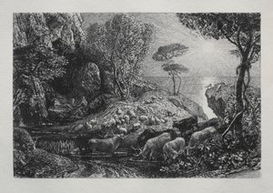Moeris e Galatea, 1883 da Samuel Palmer
