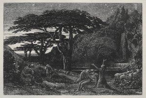 Il boschetto di cipressi, 1883 da Samuel Palmer