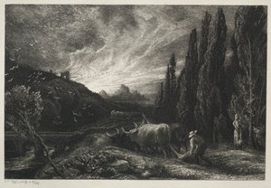 Il primo aratore, prima del 1861 da Samuel Palmer