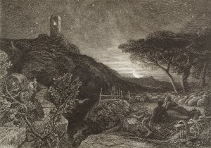La torre solitaria, 1879 da Samuel Palmer