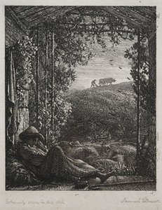 Il pastore dormiente da Samuel Palmer