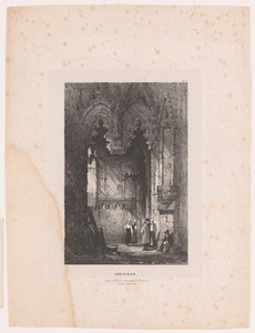 Interno di una chiesa a Louviers da Samuel Prout (attributed to)