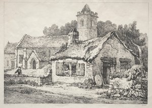 Una serie di edifici antichi e cottage rurali nel nord dell