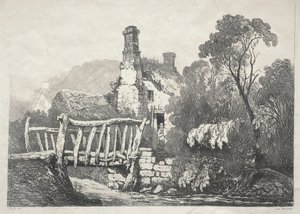 Una serie di edifici antichi e cottage rurali nel nord dell