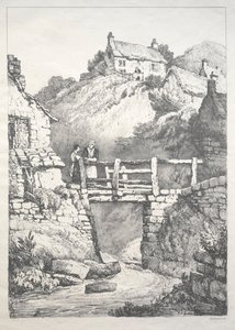 Serie di edifici antichi e cottage rurali nel nord dell