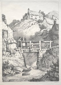 Una serie di antichi edifici e cottage rurali nel nord dell