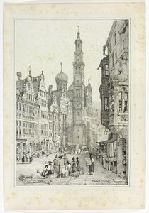 Augsburg, da facsimili di schizzi realizzati nelle Fiandre e in Germania da Samuel Prout