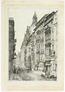 Dresda, da facsimili di schizzi realizzati nelle Fiandre e in Germania da Samuel Prout