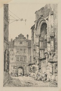 Facsimili di schizzi fatti nelle Fiandre e in Germania: Chiesa di Thein, Praga da Samuel Prout