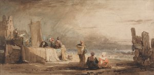 Figure su una spiaggia da Samuel Prout
