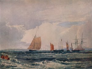 Al largo di Plymouth, c1827 da Samuel Prout