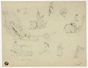 Schizzi di figure, slitte a Bambarg da Samuel Prout
