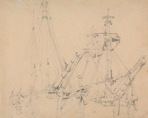 Studio di due navi a vela dismesse da Samuel Prout