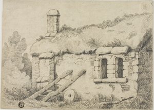 Cottage con tetto di paglia da Samuel Prout