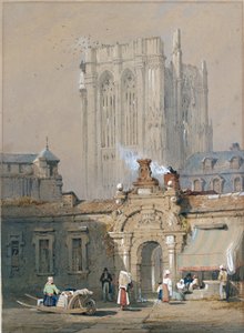 La vecchia torre, Cattedrale di Colonia, inizio XIX secolo da Samuel Prout