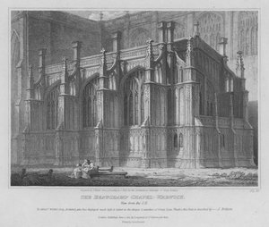 La Cappella Beauchamp, Chiesa di Santa Maria, Warwick (incisione) da Samuel Rawle