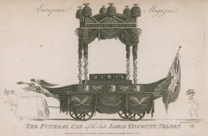 Il carro funebre del defunto Lord Viscount Nelson da Samuel Rawle