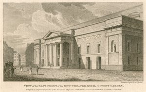 Vista del fronte est del nuovo Teatro Reale, Covent Garden, Londra da Samuel Rawle