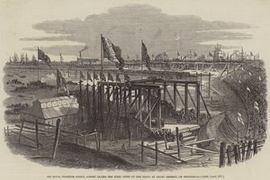 Sua Altezza Reale il Principe Alberto posa la prima pietra dei Docks a Great Grimsby, mercoledì da Samuel Read
