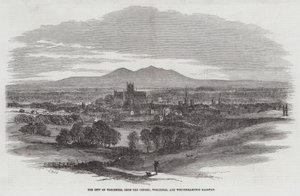 La città di Worcester, dalla Oxford, Worcester, e Wolverhampton Railway da Samuel Read