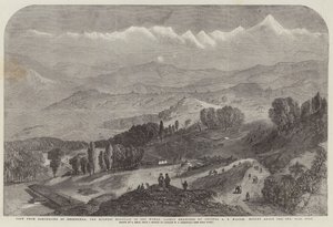 Veduta da Darjeeling di Deodhunga, la montagna più alta del mondo, recentemente misurata dal colonnello A S Waugh, altezza sul livello del mare, 29002 piedi da Samuel Read