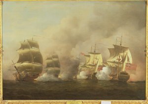 Azione al largo del Capo di Buona Speranza, 9 marzo da Samuel Scott