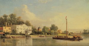 Villa di Alexander Pope (1688-1744), Twickenham, c.1759 da Samuel Scott