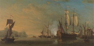 Navi al largo di Dover da Samuel Scott