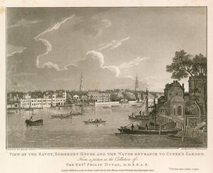 Veduta del Savoy, Somerset House e l