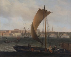 Vista sul Tamigi con il ponte di Westminster da Samuel Scott