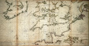 Nuova e corretta grande bozza del Canale tra Inghilterra e Francia con la costa dell